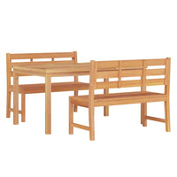 Set da Pranzo per Giardino 3 pz in Legno Massello di Teak cod mxl 37499