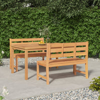 Set da Pranzo per Giardino 3 pz in Legno Massello di Teak cod mxl 37499