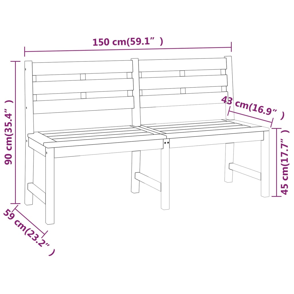 Set da Pranzo per Giardino 3 pz in Legno Massello di Teak 3157199