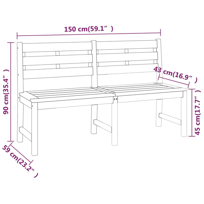 Set da Pranzo per Giardino 3 pz in Legno Massello di Teak 3157199