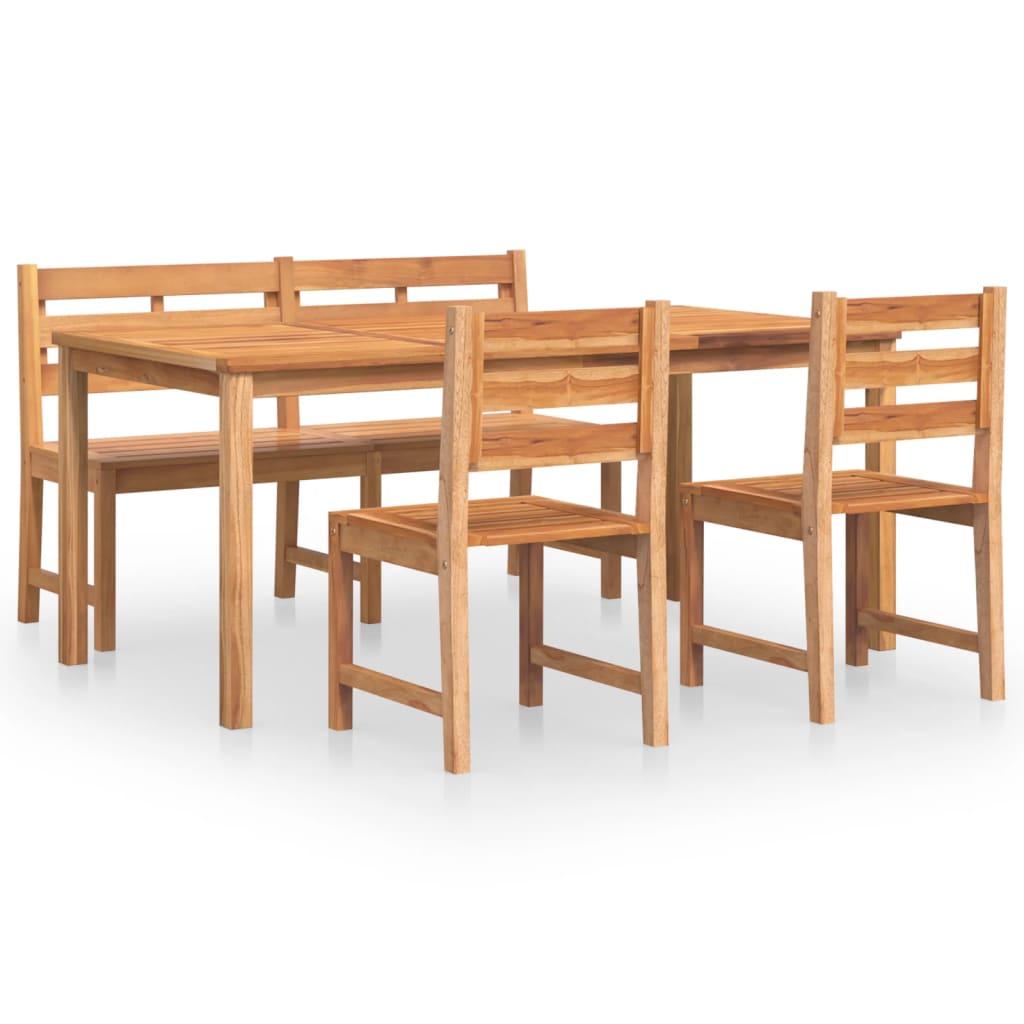 Set da Pranzo per Giardino 4 pz in Legno Massello di Teak cod mxl 35403