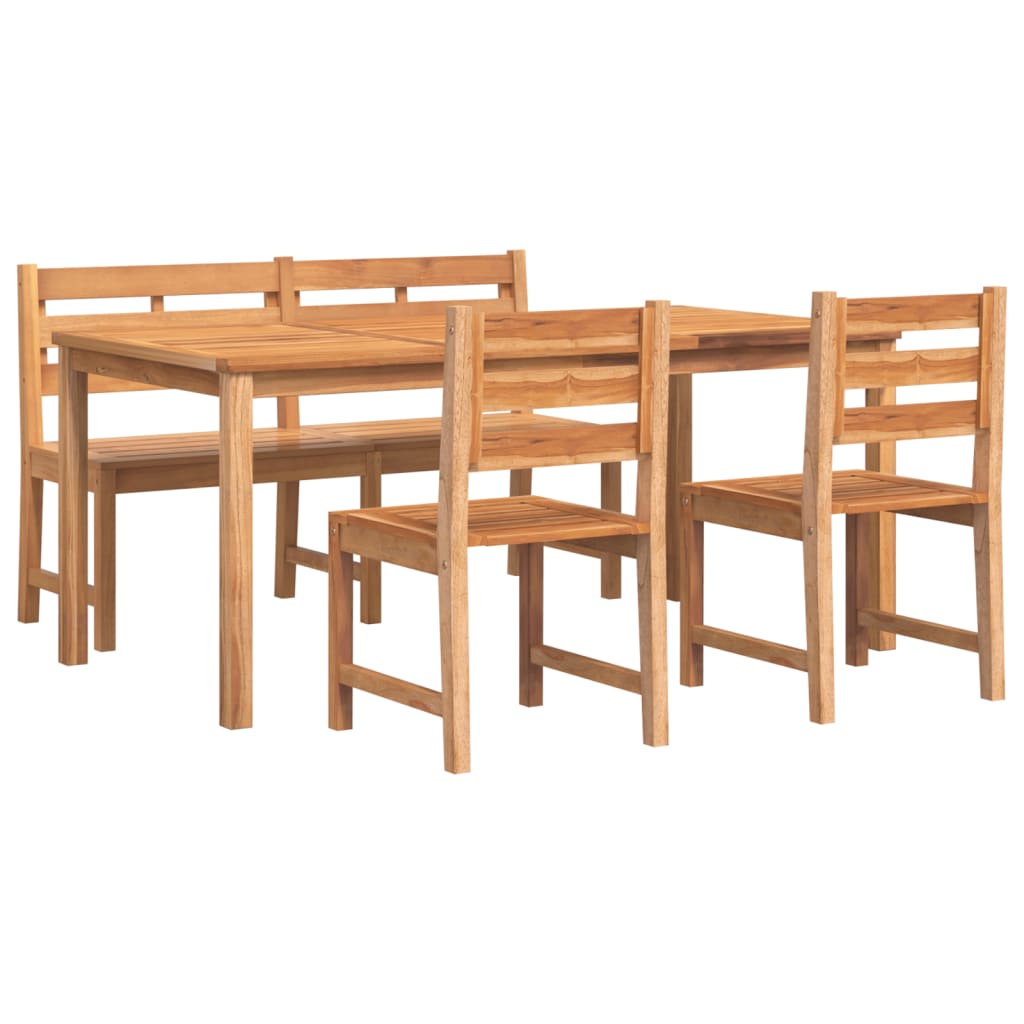 Set da Pranzo per Giardino 4 pz in Legno Massello di Teak cod mxl 35403