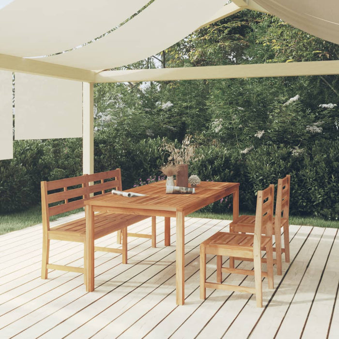 Set da Pranzo per Giardino 4 pz in Legno Massello di Teak cod mxl 35403