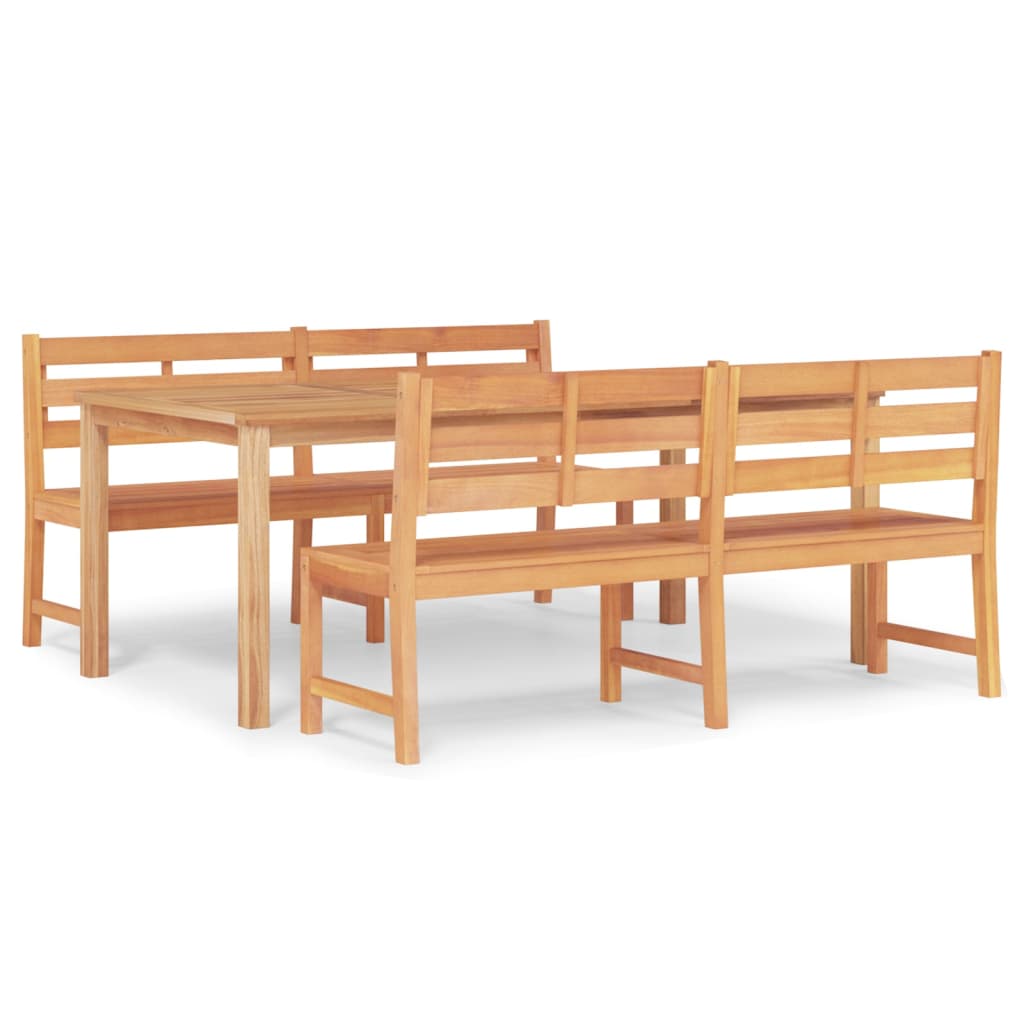 Set da Pranzo per Giardino 3 pz in Legno Massello di Teak cod mxl 37496