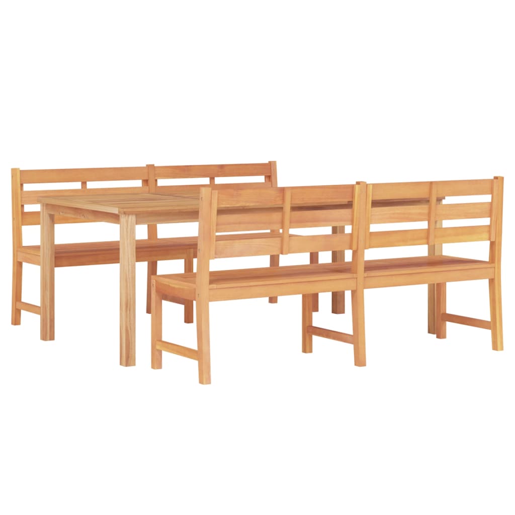 Set da Pranzo per Giardino 3 pz in Legno Massello di Teak cod mxl 37496