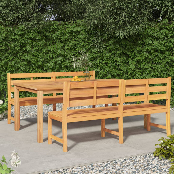 Set da Pranzo per Giardino 3 pz in Legno Massello di Teak cod mxl 37496