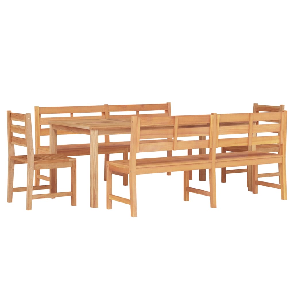 Set da Pranzo per Giardino 5 pz in Legno Massello di Teak cod mxl 35405