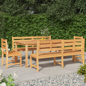 Set da Pranzo per Giardino 5 pz in Legno Massello di Teak cod mxl 35405