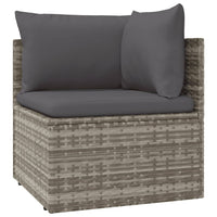 Set Divani da Giardino 14 pz con Cuscini in Polyrattan Grigio cod mxl 44873