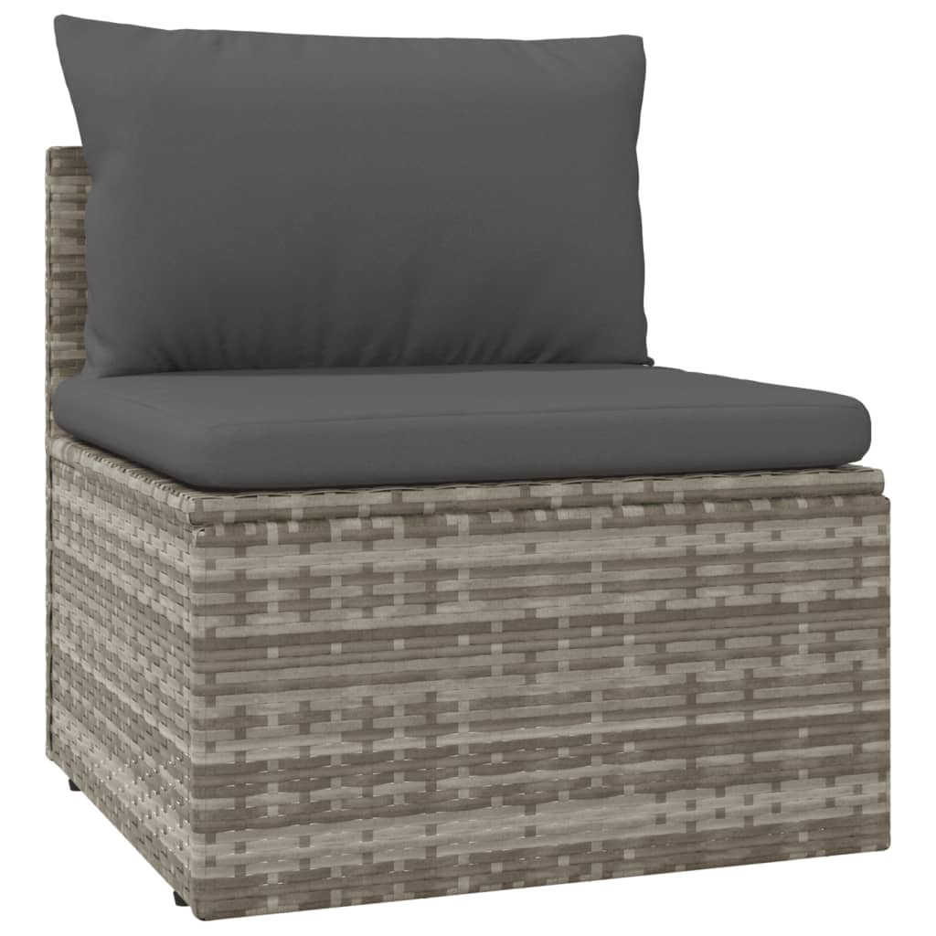 Set Divani da Giardino 14 pz con Cuscini in Polyrattan Grigio cod mxl 44873