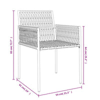 Sedie da Giardino con Cuscini 2pz Marroni 54x61x83cm Polyrattan 364100