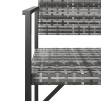 Panca da Giardino a 2 Posti in Polyrattan Grigio 364122