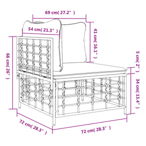 Divano Angolare da Giardino con Cuscini Polyrattan Grigio Scuro 364134