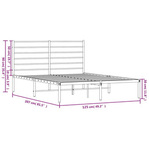 Giroletto con Testiera in Metallo Bianco 120x200 cm 352366