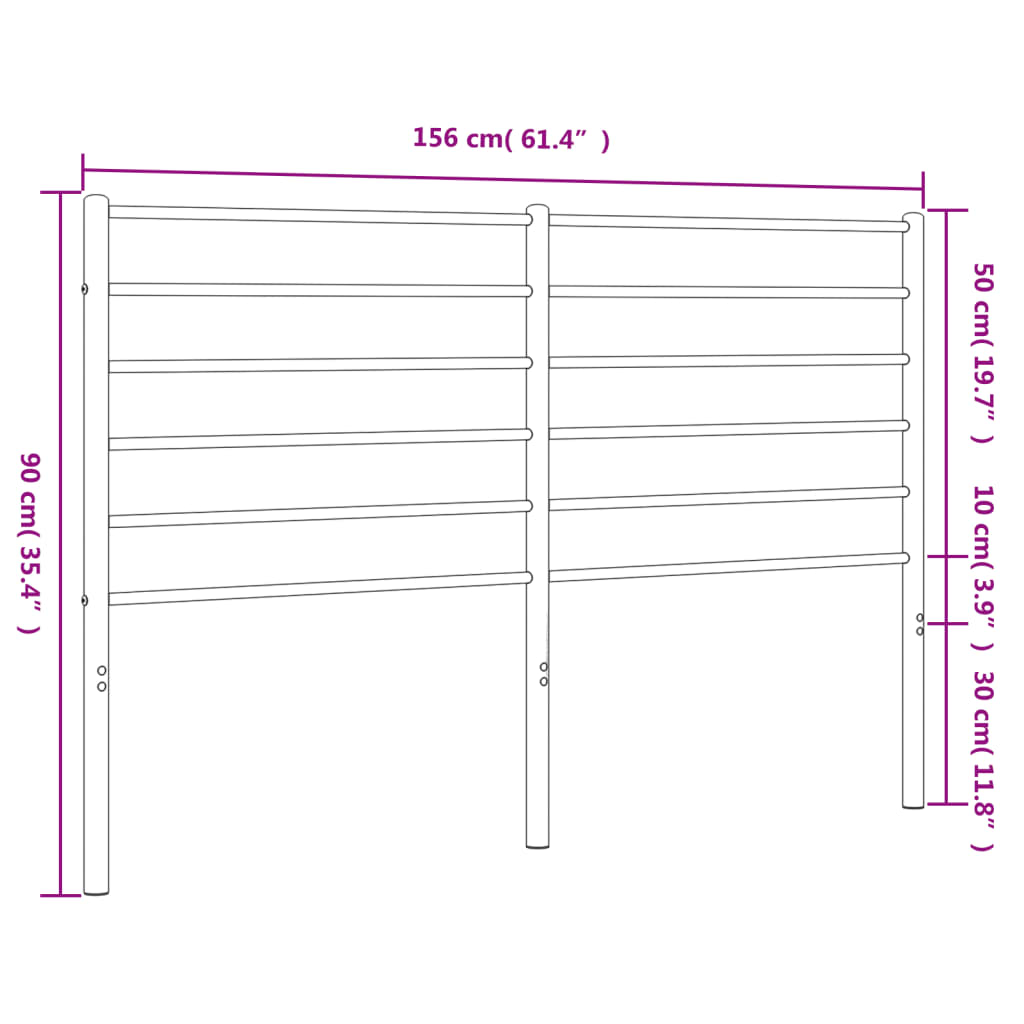 Testiera in Metallo Bianco 150 cm 352402