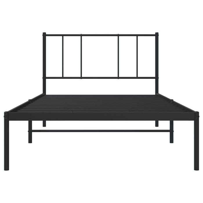 Giroletto con Testiera in Metallo Nero 107x203 cm 352476