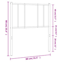 Testiera in Metallo Bianco 75 cm 352555