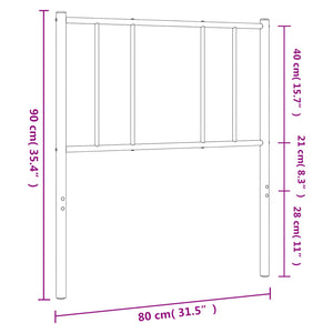 Testiera in Metallo Bianco 75 cm 352555