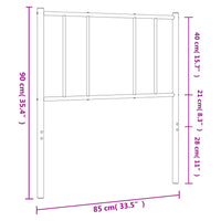 Testiera in Metallo Bianco 80 cm 352556