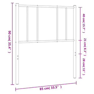 Testiera in Metallo Bianco 80 cm 352556