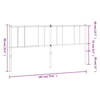 Testiera in Metallo Bianco 180 cm 352565