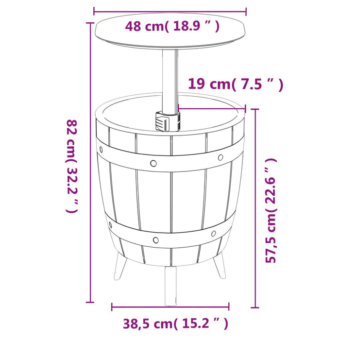 Tavolo Frigo 3 in 1 Polipropilene Nero 364159