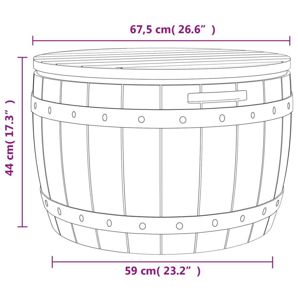 Contenitore da Giardino 3 in 1 in Polipropilene Nero 364161