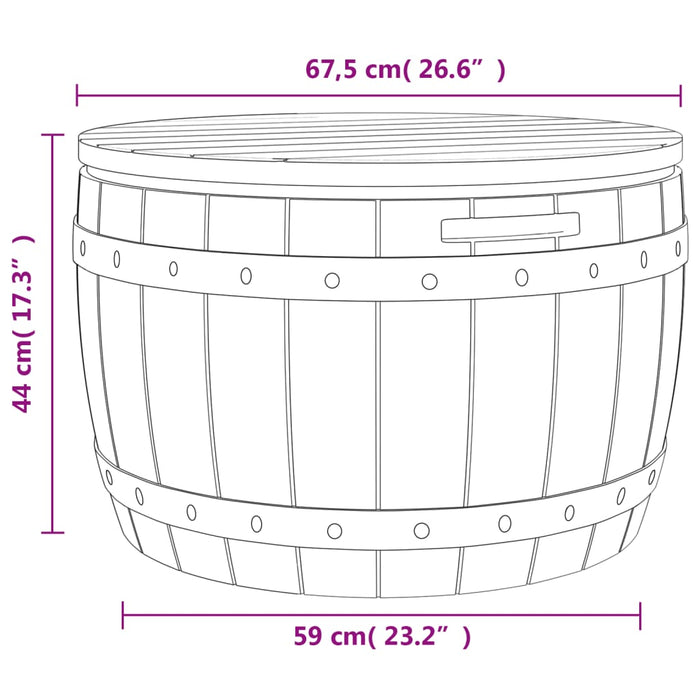 Contenitore da Giardino 3 in 1 Polipropilene Marrone Chiaro 364162