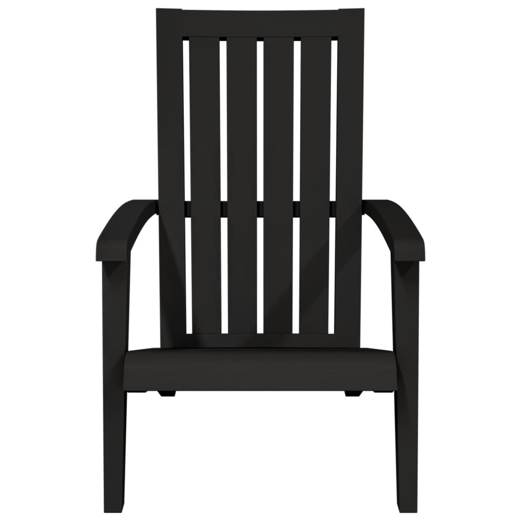 Sedie Adirondack da Giardino 2 pz in Polipropilene Nero 364167