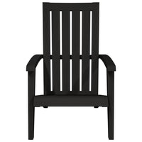 Sedie Adirondack da Giardino 2 pz in Polipropilene Nero 364167