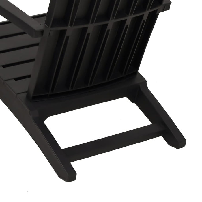 Sedie Adirondack da Giardino 2 pz in Polipropilene Nero 364167