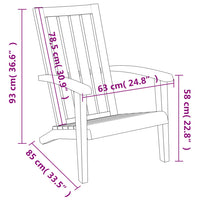 Sedie Adirondack da Giardino 2 pz in Polipropilene Nero 364167