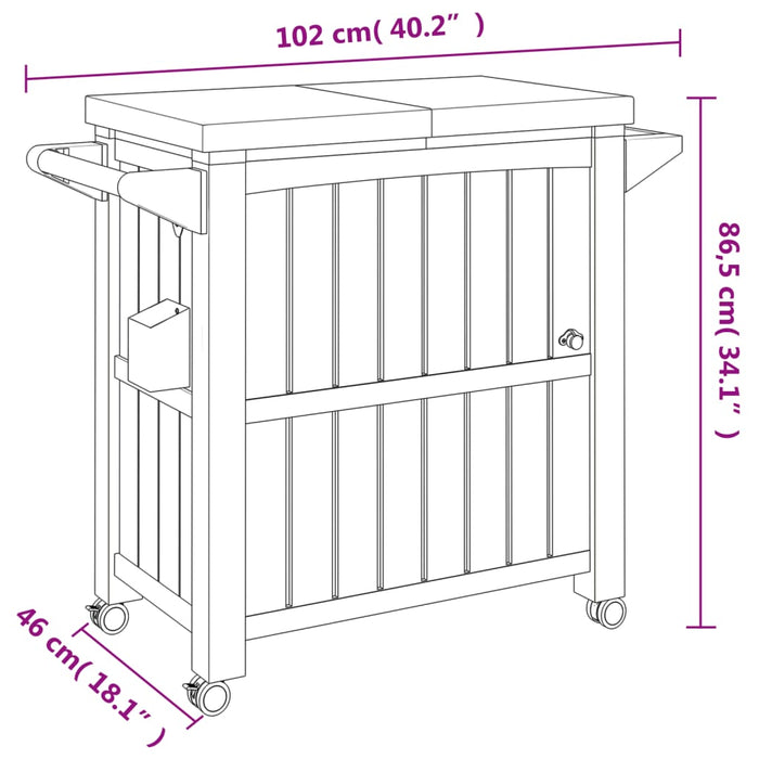 Carrello di Servizio 3 in 1 Polipropilene Nero 364169