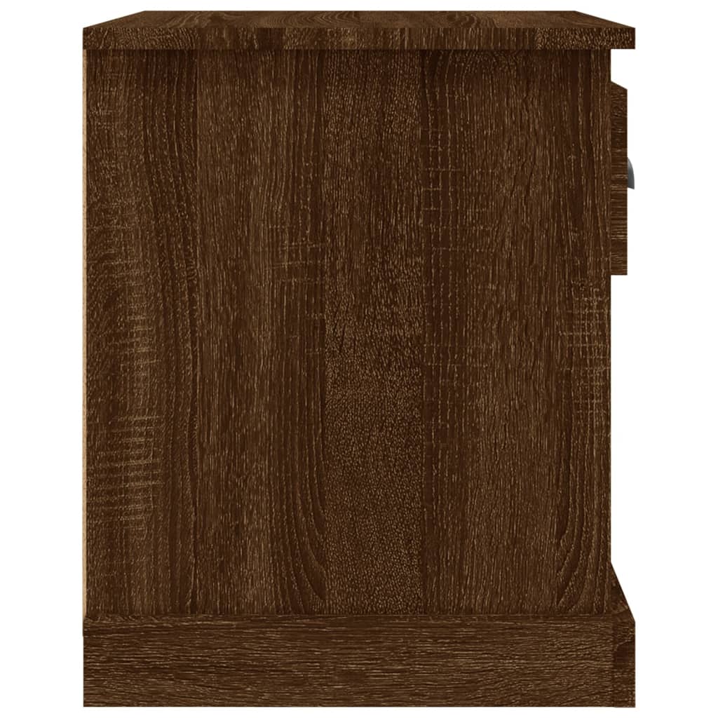 Comodino Rovere Marrone 39x39x47,5 cm in Legno Multistrato 816142