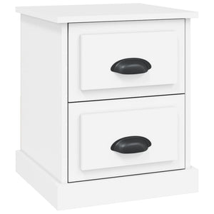 Comodino Bianco 39x39x47,5 cm in Legno Multistrato 816144