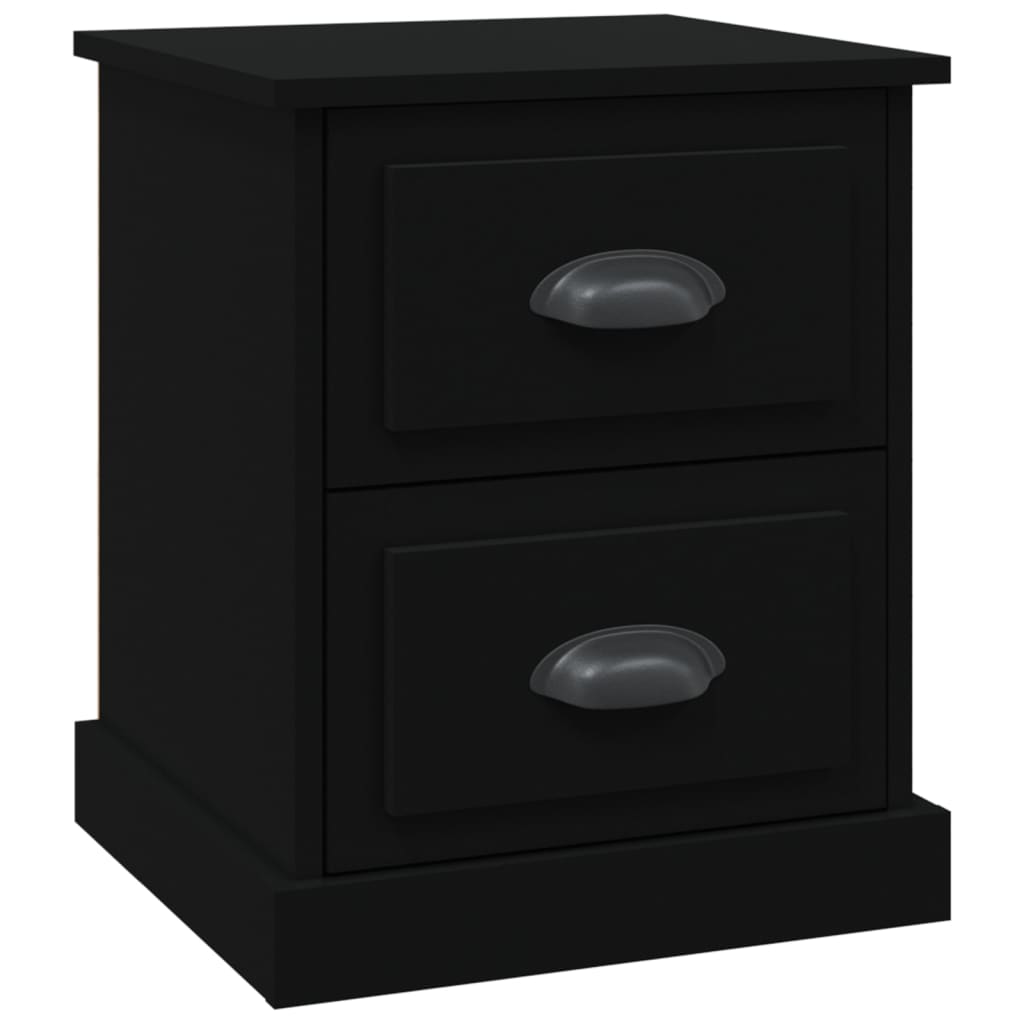 Comodino Nero 39x39x47,5 cm in Legno Multistrato 816146