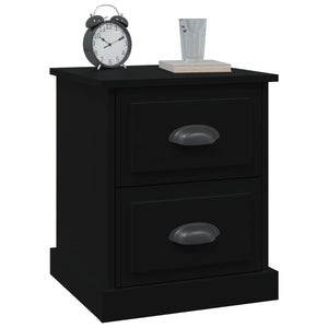 Comodino Nero 39x39x47,5 cm in Legno Multistrato 816146