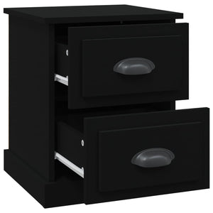 Comodino Nero 39x39x47,5 cm in Legno Multistrato 816146