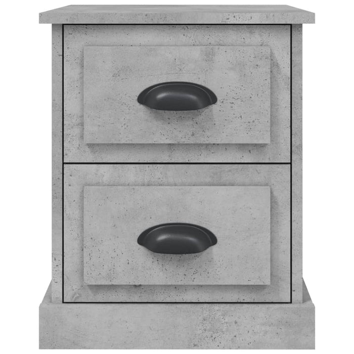 Comodini 2 pz Grigio Cemento 39x39x47,5 cm in Legno Multistrato 816153