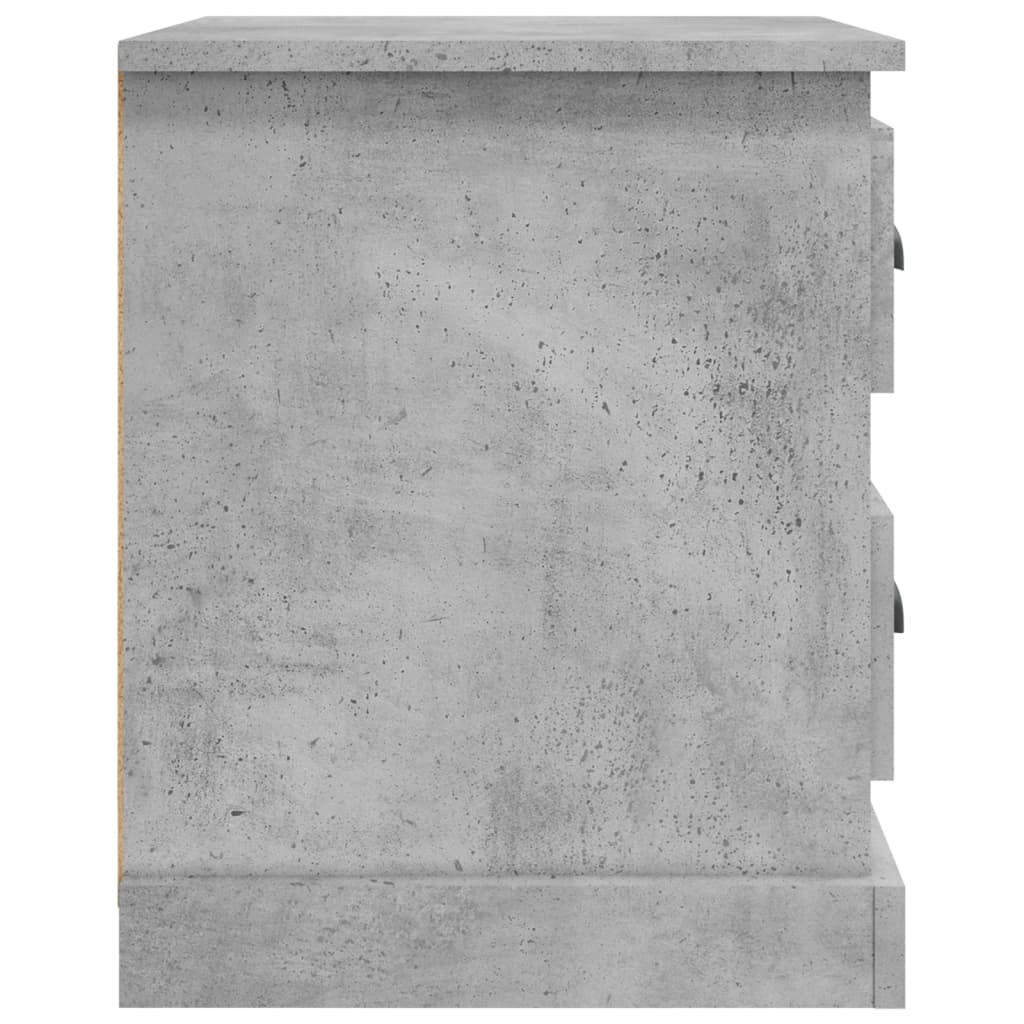 Comodini 2 pz Grigio Cemento 39x39x47,5 cm in Legno Multistrato 816153