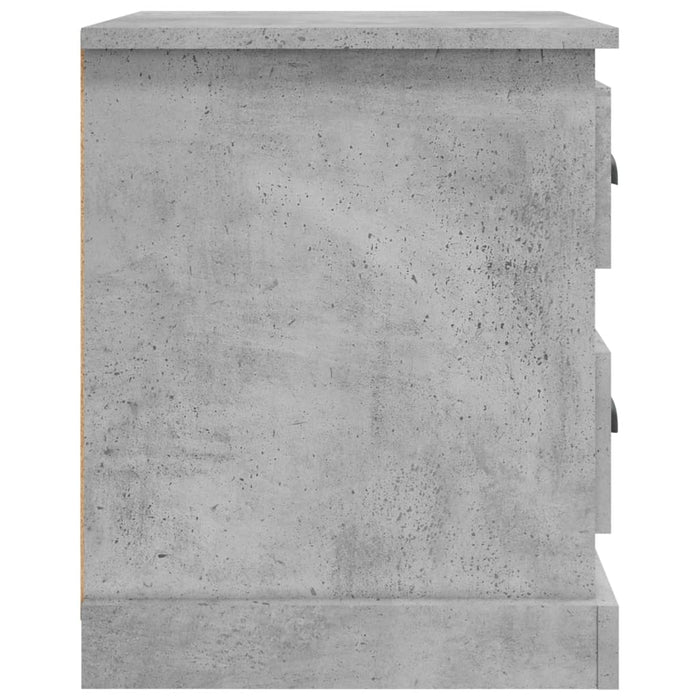 Comodini 2 pz Grigio Cemento 39x39x47,5 cm in Legno Multistrato 816153