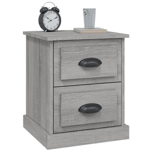 Comodino Grigio Sonoma 39x39x47,5 cm in Legno Multistrato 816156