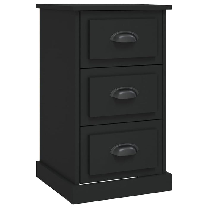 Comodino Nero 39x39x67 cm in Legno Multistrato 816161