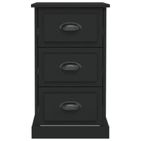 Comodino Nero 39x39x67 cm in Legno Multistrato 816161