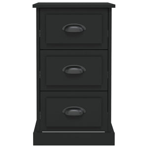 Comodino Nero 39x39x67 cm in Legno Multistrato 816161