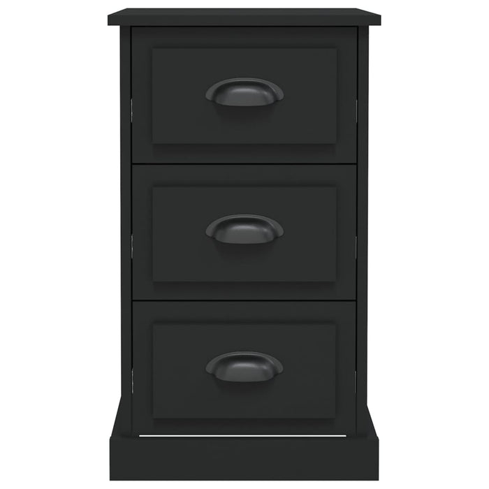 Comodino Nero 39x39x67 cm in Legno Multistrato 816161