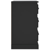 Comodino Nero 39x39x67 cm in Legno Multistrato 816161