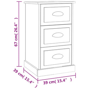 Comodino Rovere Sonoma 39x39x67 cm in Legno Multistrato 816163