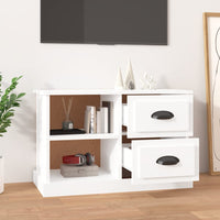 Mobile Porta TV Bianco Lucido 73x35,5x47,5 cm Legno Multistrato 816170