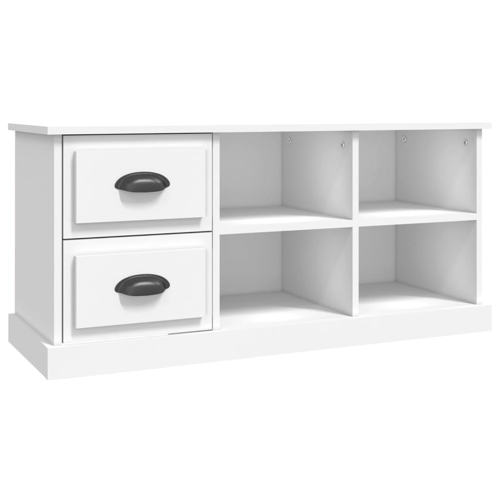 Mobile Porta TV Bianco 102x35,5x47,5 cm in Legno Multistrato 816176